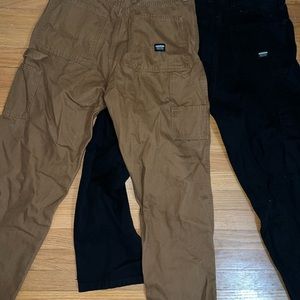 (2) pairs 30 X 32 Denizen Cargo Pants. Black & Khaki.